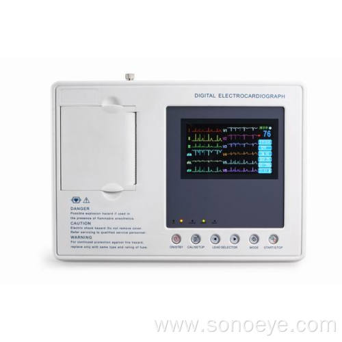 Digital Three Channel Color Screen ECG Machine